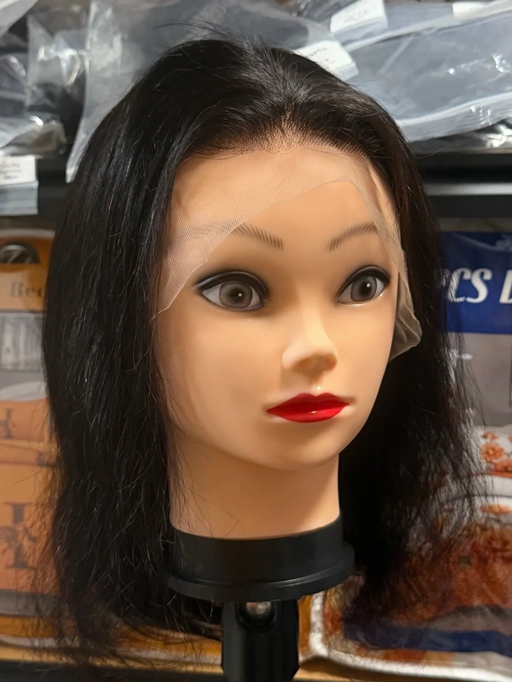 Short Straight Lace Front Wig in Natural Black - Sleek Everyday Style